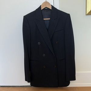 Theory double breasted pinstripe blazer size 10